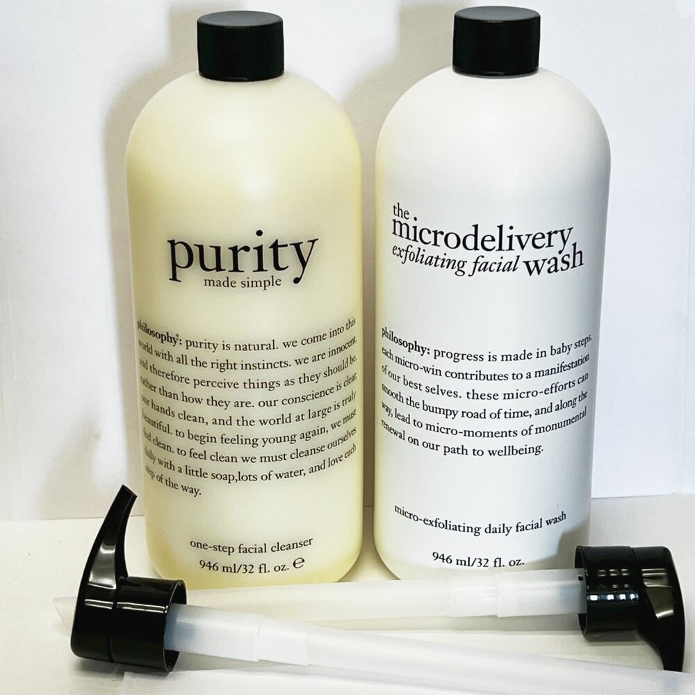 Philosophy Purity Facial Cleanser & Microdelivery Wash 32 oz SEALED